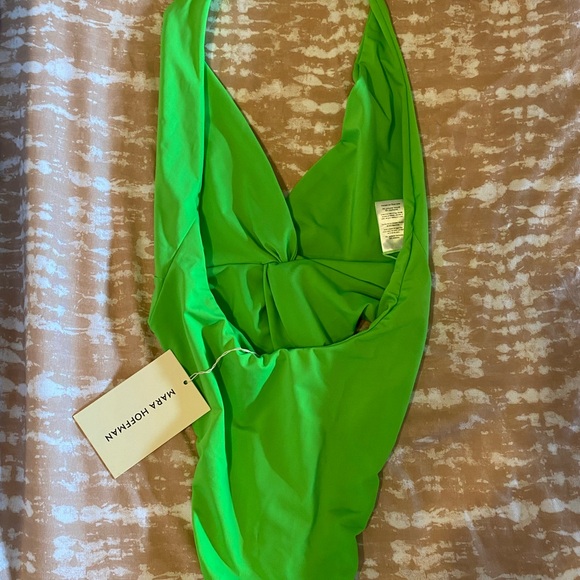 Mara Hoffman Gabriela One Piece Bathing Suit Lime Neon Green Medium - Picture 5 of 6
